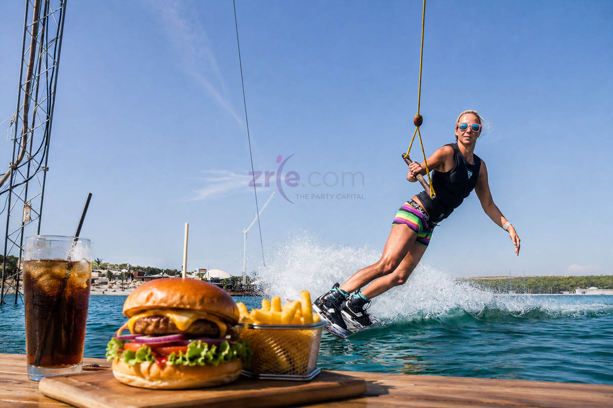 Cable wakeboarding with hamburger and soft drink package at LIFT Beach Club