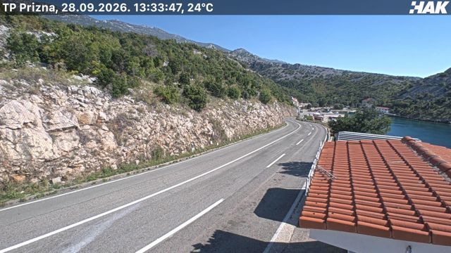 Prizna ferry port · approach, HAK road camera