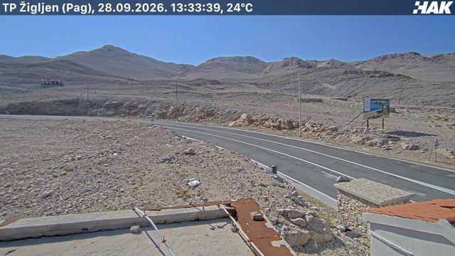 Žigljen ferry port (Pag), HAK road camera