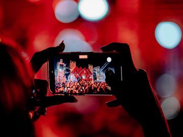 Phone filming the stage show – Symbol Beach Club, Zrce Beach