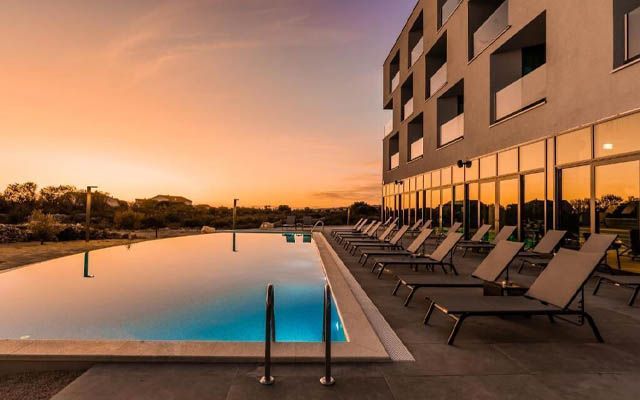 Pool at sunset, Hotel Olea, Novalja