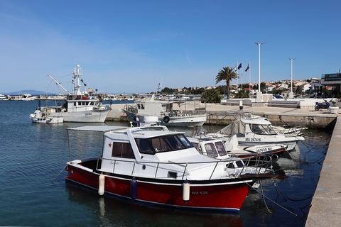 Boats in Novalja harbour
