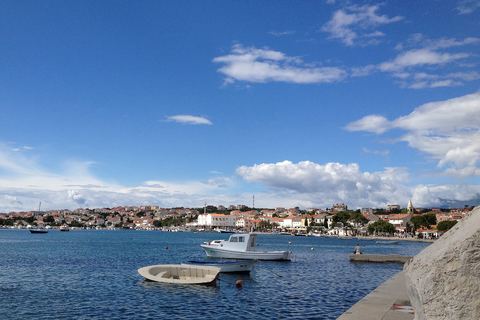 Novalja town and bay on a sunny day