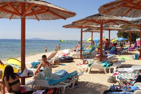 Sun umbrellas on Straško beach, Novalja